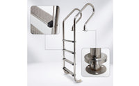 Pool Steps with Handrails Easy to Install Stainless Steel Pool Ladder Anti-Slip for in-Ground Pools