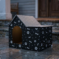 Foldable Pet House textile Covered Foldable Cat House Arched Entrance Cat Shelter for Cats