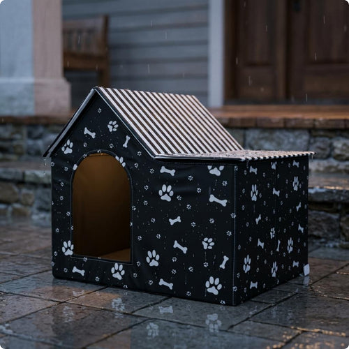 Foldable Pet House textile Covered Foldable Cat House Arched Entrance Cat Shelter for Cats