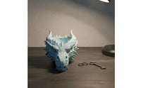 3D Printed Dragon Head Tray Multi-Functional Gothic Dragon Bowl Fantasy Key Bowl for Dressing Table, Entryway