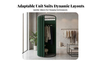 Easy Assembly Portable Fitting Room Long-Lasting Mobile Changing Booth Heavy Duty Frame Freestanding Dressing Room Spacious Interior for Clothing Shop Owners, Event Organizers, Shopping Malls, Trade Shows, Outdoor Markets, Photo Studio