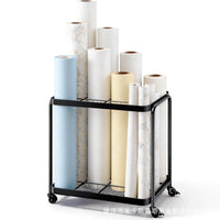 Mobile Storage Cart with Wheels for Blueprints