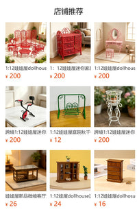 Miniature Birdcage Dollhouse Model Toy for Pretend Play