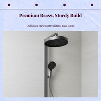 Temp-controlled shower faucet, wall mount