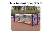 Sensory Training Playset Sturdy Kindergarten Obstacle Course Sturdy Construction children's Climbing Bridge for Playground, Childcare Facility