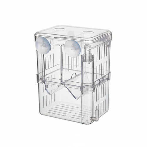 Buoyant Aquatic Breeding Box Suction Holder Mount Aquatic Breeder Box Fry Hatchery Double Placement for Aquarists