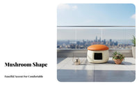 Mushroom-Shaped Cat House Stool Space-Saving Enclosed Pet Retreat Double-functionPurpose Design Cute Shape for Felines