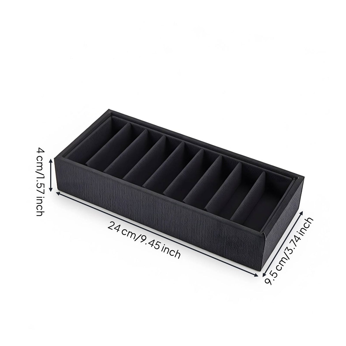10-Slot Bracelet Tray Flannel Bracelet Display Tray Padded Open-Top for Jewelers, Collectors