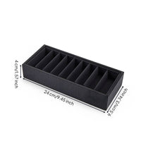 10-Slot Bracelet Tray Flannel Bracelet Display Tray Padded Open-Top for Jewelers, Collectors