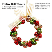 Wreath for Christmas Front Door, Christmas Wreath Iron for Holiday Door, Festive Iron Hanging Ornament