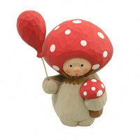 Wooden Toadstool Figurine Tabletop Toadstool Character Ornament Intricate