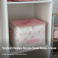 foldable Clothes Box Large Capacity Closet Organizer Lidded for Moving House