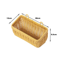 Hanging Wall Basket Sturdy Hanging Basket with Loops Boho for Kitchen