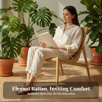 Waterproof paded Woven Seat Weather-Resistant Woven nest Chair Thick Comfortable pad outsidedoor Furniture Rope Weave Design for Adults, Homeowners, Readers, Balcony, Living Room, Garden, Sunroom