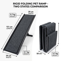 Dog Ramp for Large with Foldable Portable Design, Non-Slip Pet for Car Boot and Bed Access, Lightweight for
