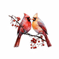 Two Birds on Branch Wall Decor Colorful Songbird Wall Decor Nature Art for Living Room, Entryway, Bedroom