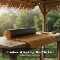Simulated Thatch Eaves Realistic Look Artificial Thatch Tile Weather Resistant Faux Straw Roof Panel for Contractors, DIY Hobbyists, Gazebo