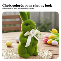 Easter Rabbit Decoration Mossy Appearance Artificial Foliage Rabbit Statue