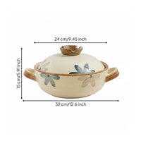 Japanese Design Clay Pot Versatile Japanese Clay Pot with Lid Resistant to Thermal Shock
