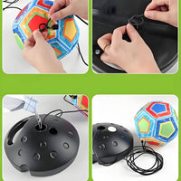 Tethered Soccer Practice Aid with Weighted Base Portable Soccer Return Practice Aid Elastic Stable for Backyard