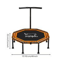 Non-Slip Indoor Exercise Trampoline Low Low-Strain Workout Rebounder Trampoline High Weight Capacity Fitness Rebounder Sturdy Frame for Adults, Beginners, Home Gym