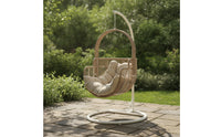 Freestanding Egg Swing Chair with Stand Cushioned Hanging Swing Chair with Stand Comfortable Furniture Thick for Adults, Bedroom, Patio