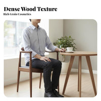 Round spine Armchair Nordic Design Dining Chair sturdy Wood Construction Padded Seat for homeowners, Adults, perusing corner