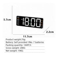 Weekday Indicator Digital Alarm Clock Battery Powered LED Alarm Clock