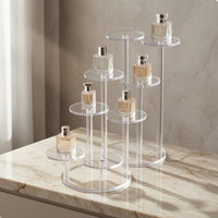 Perfume Display Stand Multi Level Tiered Display Stand Oval Base