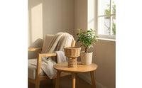 Pedestal Flower Basket Natural Wicker Basket with Pedestal Sturdy for Weddings