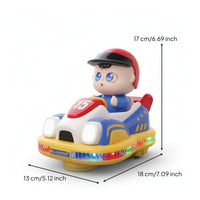 Bumper Car Toy with Spray Interactive Electric Bumper Car Toy Battery Operated Light-up for Children, Playroom, Nursery