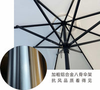 法式庭院伞铝合金8骨太阳伞双层波浪海边抗风集市露营户外大伞