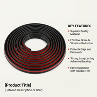 Automotive Sealing Strip Foam Tape, Rubber Seal Strip for Car Door, Truck Sealin #variant:Top Foam Seal Strip