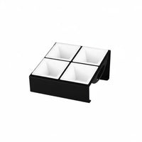 Compartmentalized Design Snack Platter with Stand Removable Dishes Multi-Compartment Food Platter Compartment Serving Dish Set Dishwasher Safe for Restaurants