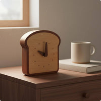 Wooden Desk Wooden Timepiece Printed Numerals Home Decor Point Markers