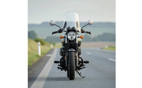 Glossy Motorcycle Headlight Fairing Rigid Motorcycle Windshield with Mounting Bracket Aerodynamic Headlight Fairing Functional for Motorcyclists, Riders, Cafe Racer