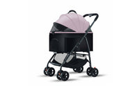 Foldable Pet Stroller Breathable Mesh Window Detachable Pet Carrier Stroller