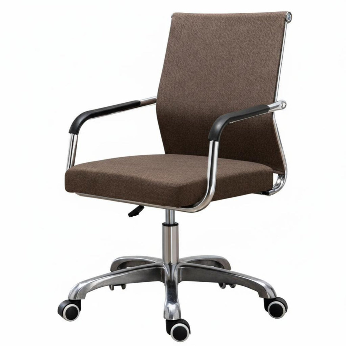 Wheeled Desk Chair with Armrests Height Adjustable Office Furniture Ergonomic Design Support for Students, Workspace