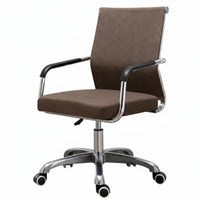 Wheeled Desk Chair with Armrests Height Adjustable Office Furniture Ergonomic Design Support for Students, Workspace