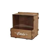 Flower Slot Card Box Easy to Keep Wedding Card Box Wood Material