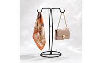 Crossbar Display Stand Metal Scarf Display Stand Stable Base Countertop Hanging Rack for Boutique Owners
