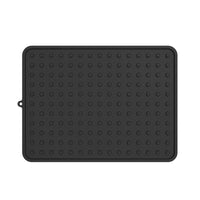 Rectangular Pet Mat Rounded Corners Textured Silicone Mat