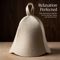 Steam Bath Hat Room Accessories, Steam Room Hat for Relaxation, Bucket Cap Sauna #variant:['White']