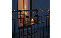 Railing-Mounted Table Outdoor Folding Balcony Table Compact Railing Shelf for Patio
