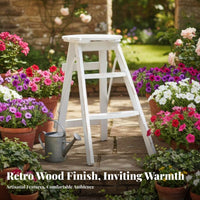 3-Tier Ladder Shelf Weather-Resistant A-Frame Ladder Shelf Easy Assembly