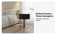 Round Side Table Sturdy Build Cylindrical accent Table space-saving Size for Parents