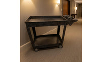 Rolling Utility Cart Compartment Slots Utility Cart Industrial Style