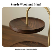 2-Tier Cosmetic Stand Large Capacity 2-Tier Vanity Tray Double-Layer for Desktop