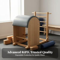 Solid Wood Construction Pilates Ladder Barrel Core Strengthening Wooden Ladder Barrel Sturdy and Long-Lasting Home Pilates Machine Ergonomic Design for Stretching Practitioners, Women, Adults, Stretching, Gym