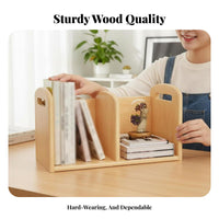 Expandable Desktop Bookstand Space-Saving Desktop Shelf for Study Room, Readers